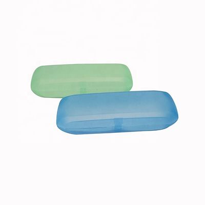 148*48*36mm Clear Plastic Eyewear Case With Color Logo Customized